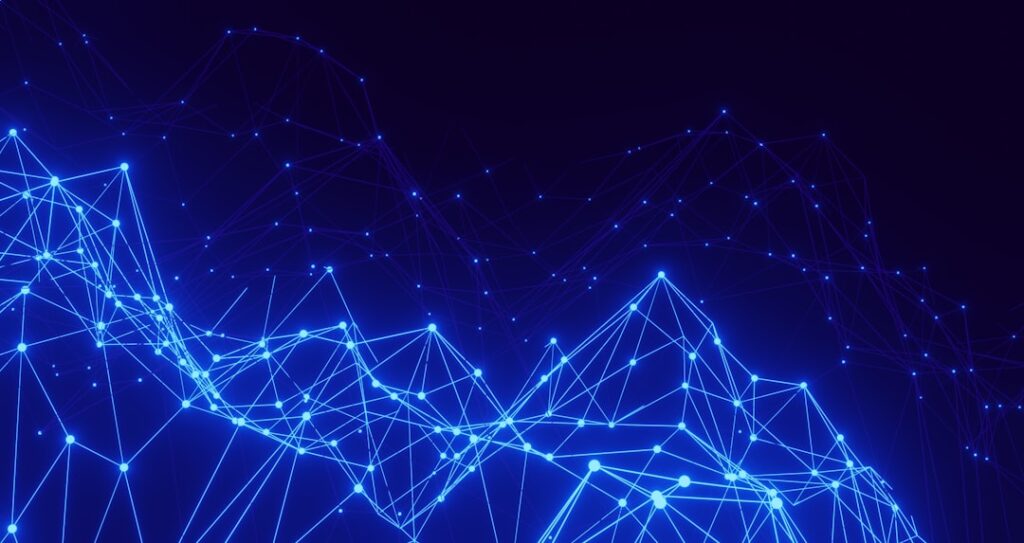 Digital network representing rapid technology change reshaping careers